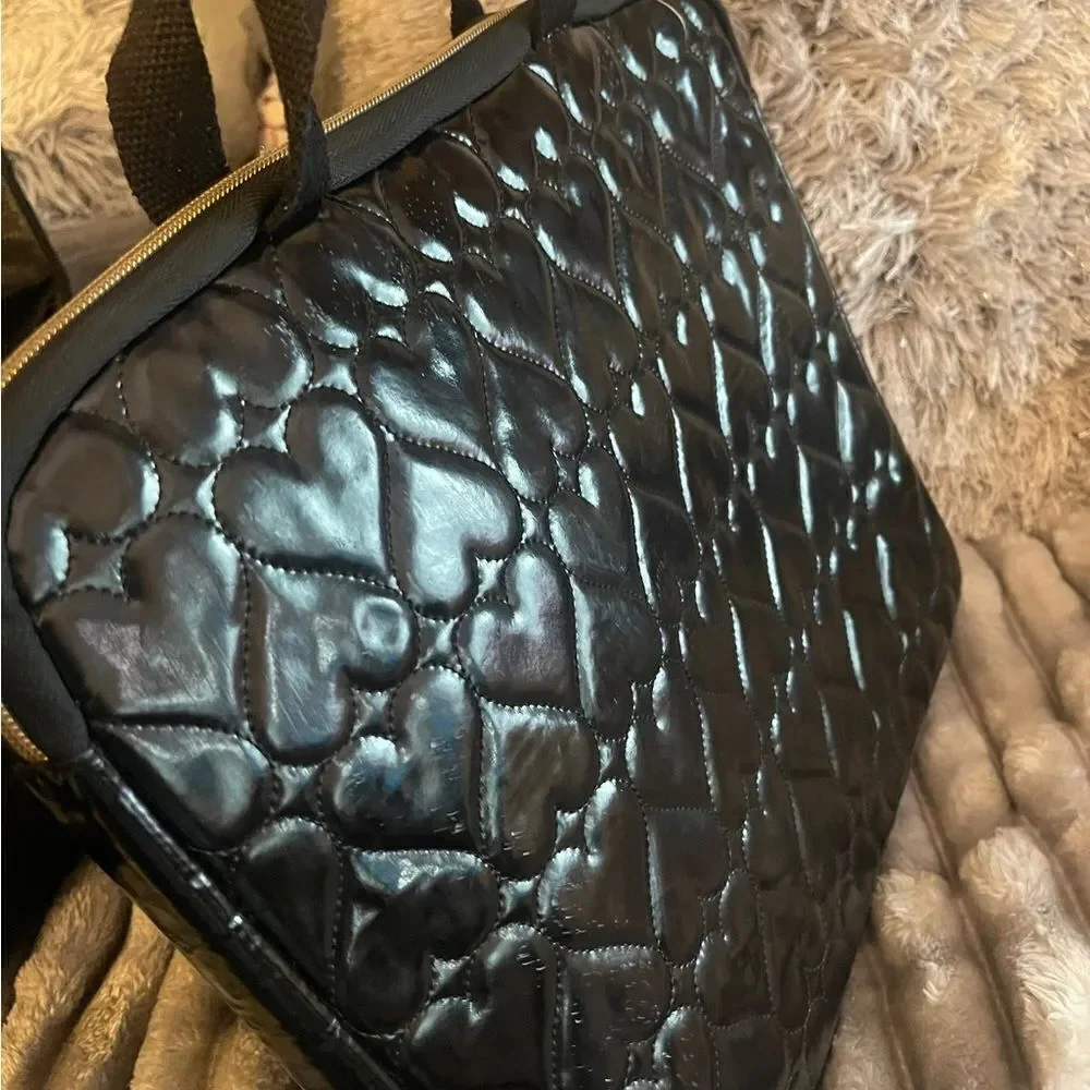 Betseyville Betsey Johnson Puffy Quilted vegan leather laptopScomputer bag case